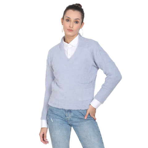 CAMEY Women Woolen v-Neck Sweater - Camey Shop