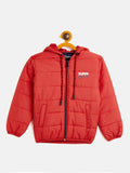 Kids Boys Regular Fit Hodded Bomber Jacket For Winter Wear - Camey Shop