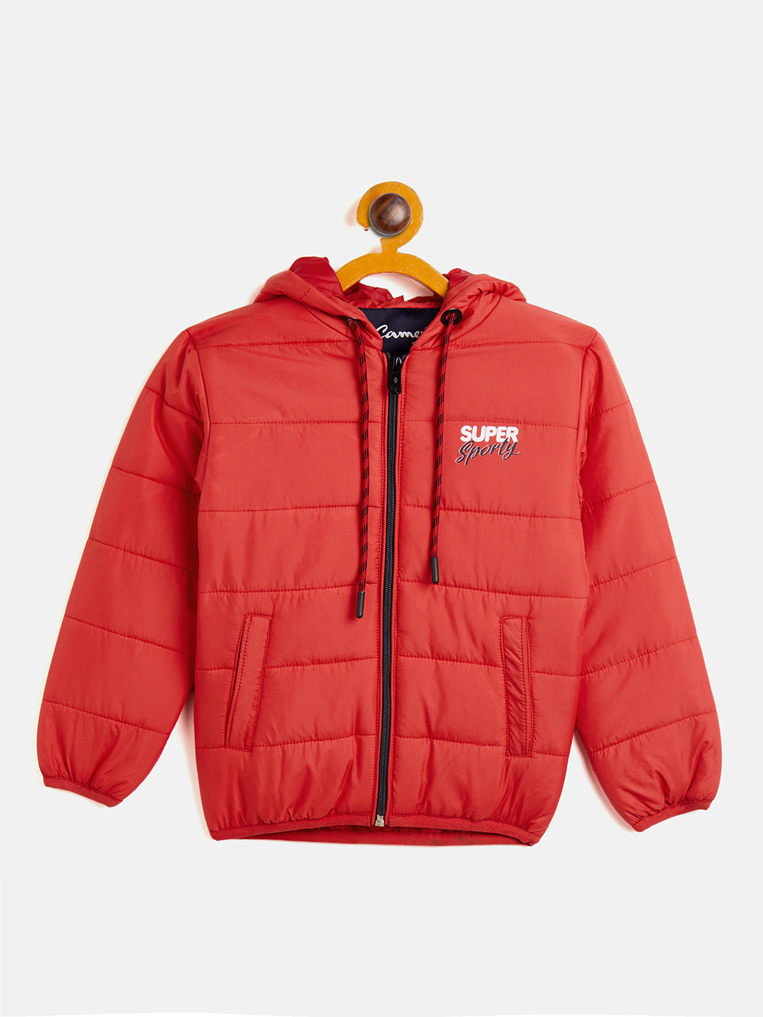Kids Boys Regular Fit Hodded Bomber Jacket For Winter Wear - Camey Shop