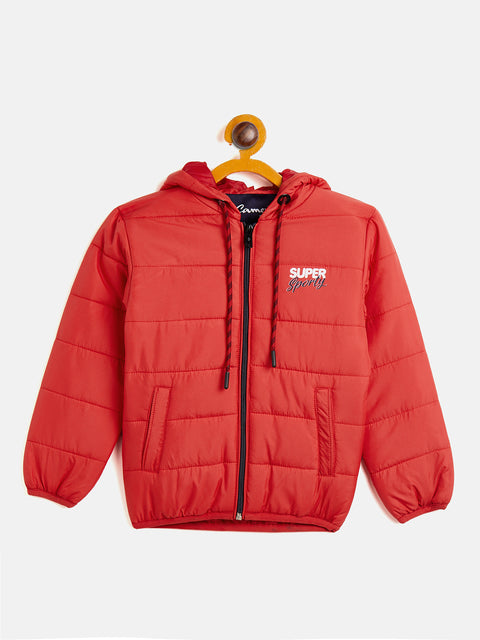 Kids Boys Regular Fit Hodded Bomber Jacket For Winter Wear - Camey Shop