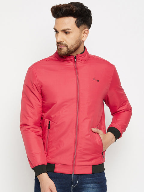 Mens Red Full Sleeve Zipper Jackets - Camey Shop