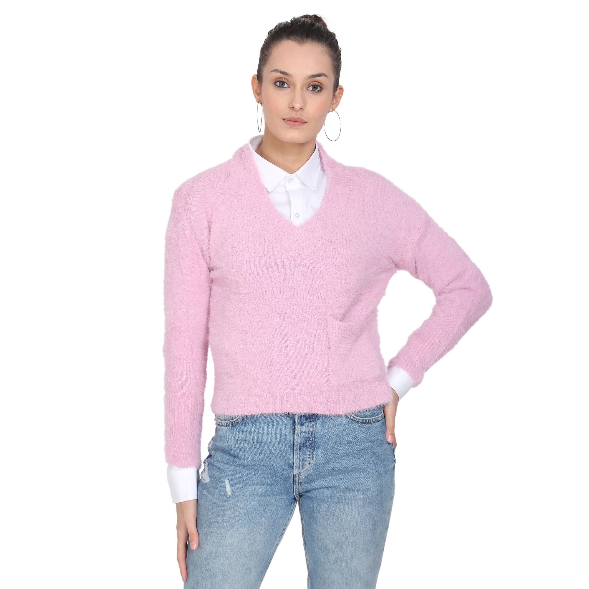 CAMEY Women Woolen v-Neck Sweater - Camey Shop