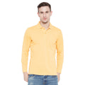 Men's Yellow Full Sleeves Cotton Polo T-Shirt - Camey Shop
