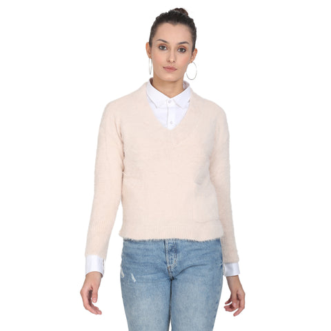 CAMEY Women Woolen v-Neck Sweater - Camey Shop