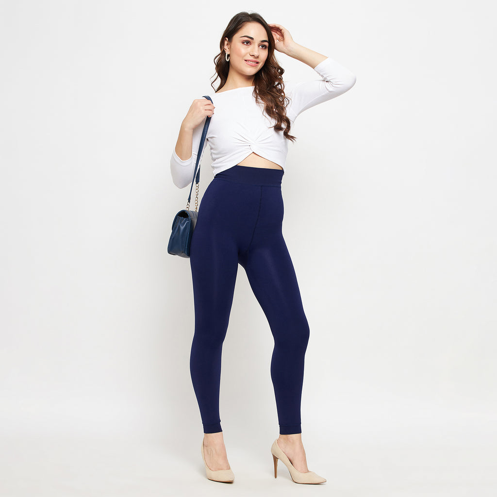 Women Warm Thick Fur Lined Fleece Winter Stocking - Slim Fit - Camey Shop