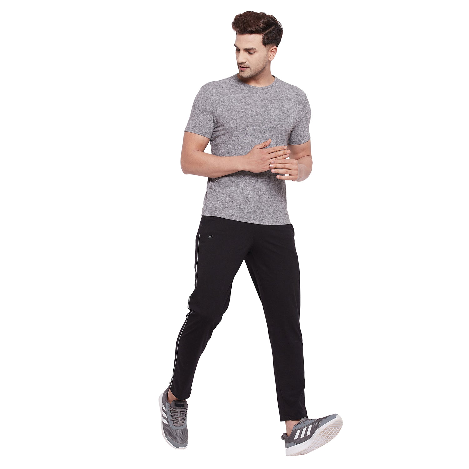 Men Cotton Black Casual Pajamas with Side Pocket |Sports,Gym, Workout Pant - Camey Shop