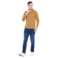 Men's Musturd Full Sleeves Cotton Polo T-Shirt - Camey Shop
