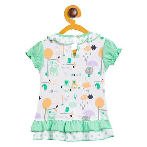 Girls Printed Cotton A-Line Dress/Frock - Camey Shop