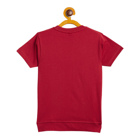 Boy's Maroon Half Sleeve T-Shirt - Camey Shop