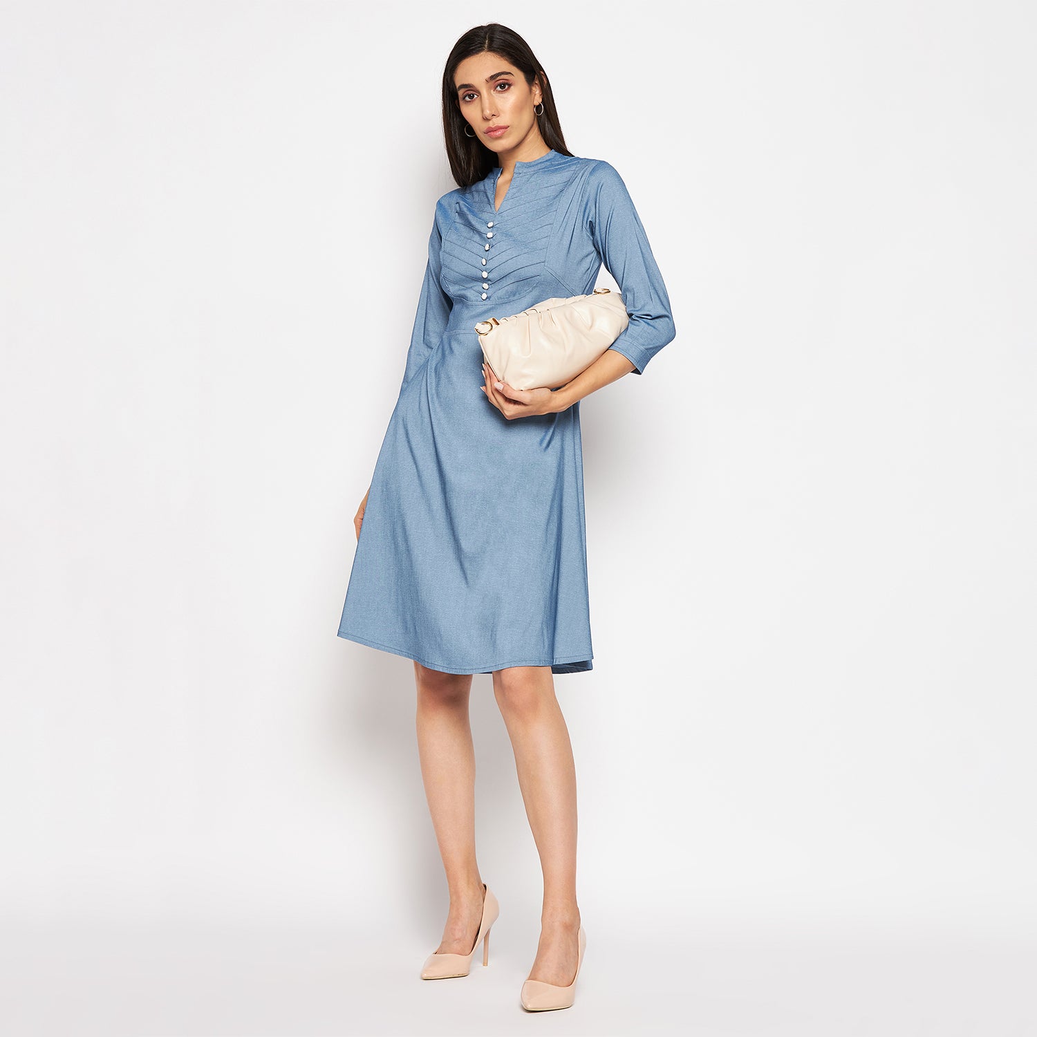 Camey Women Striped Cotton Shirt Mini Dress - Camey Shop