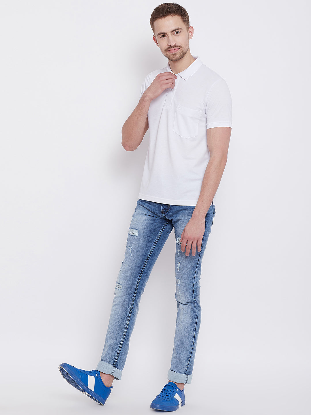 Camey Men's Cotton Matte Polo Collar T-Shirt - Camey Shop