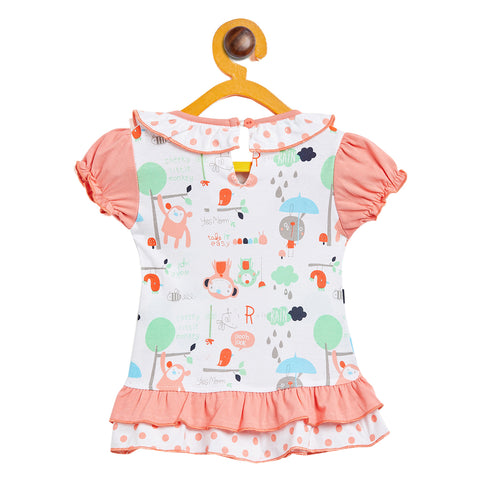 Girls Printed Cotton A-Line Dress/Frock - Camey Shop