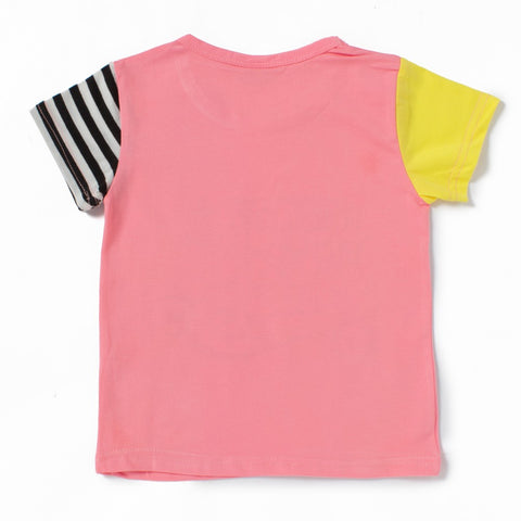 Camey Boys Printed Round Neck T-Shirt (Peach;2-3 Years) - Camey Shop