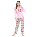 Printed Top & Pyjama Set in Baby Pink
