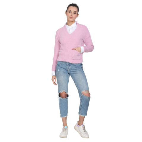 CAMEY Women Woolen v-Neck Sweater - Camey Shop