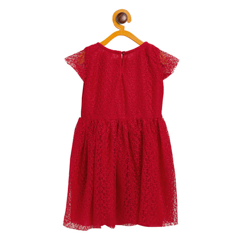 Red Lace Dress/Frock for kids Girls