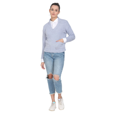 CAMEY Women Woolen v-Neck Sweater - Camey Shop