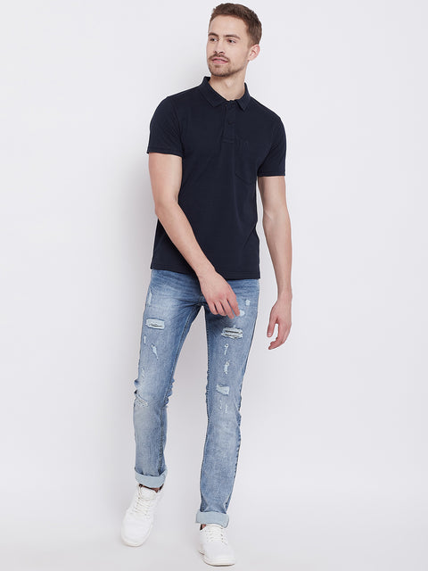 Camey Men's Cotton Matte Polo Collar T-Shirt - Camey Shop
