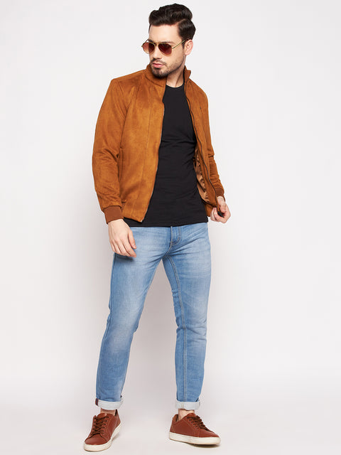 Men's Regular Fit Bomber Jacket For Winter Wear - Camey Shop
