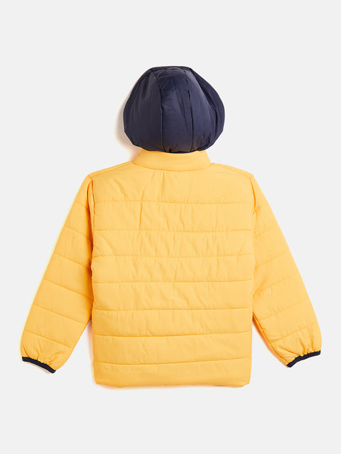 Kids Boys Regular Fit Hodded Bomber Jacket For Winter Wear - Camey Shop