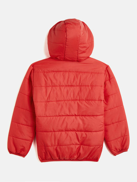 Kids Boys Regular Fit Hodded Bomber Jacket For Winter Wear - Camey Shop