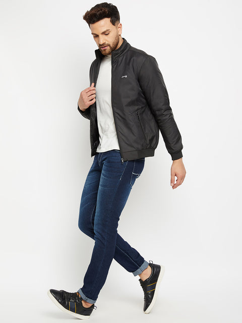 Mens Black Full Sleeve Zipper Jackets - Camey Shop