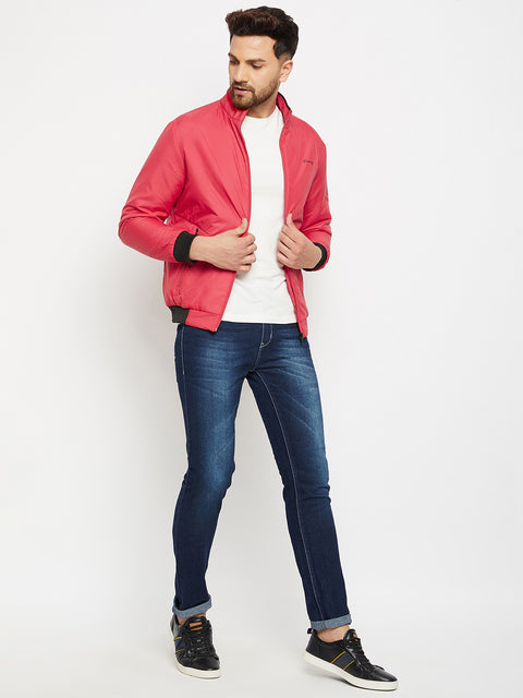 Mens Red Full Sleeve Zipper Jackets - Camey Shop