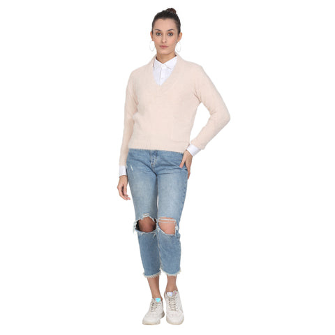 CAMEY Women Woolen v-Neck Sweater - Camey Shop