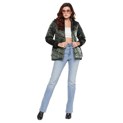 Camey Women's Regular Fit Hodded Bomber Jacket For Winter Wear |Full Sleeve | Zipper | Casual Jacket For Woman & Girl | Western Stylish Jacket For Women - Camey Shop