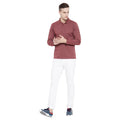 Men's Coffee Full Sleeves Cotton Polo T-Shirt - Camey Shop
