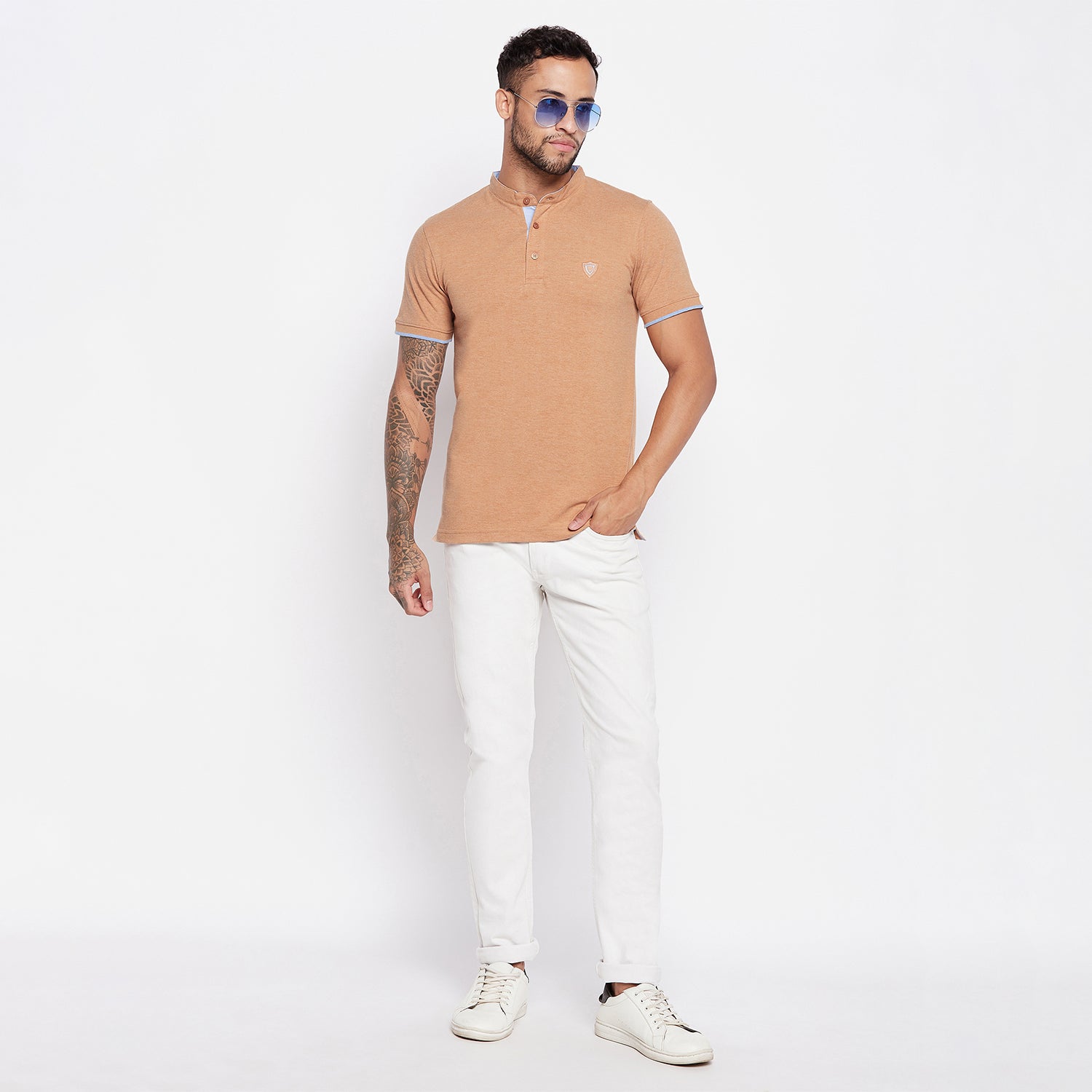 Camey Men's henley Neck T-Shirt - Camey Shop