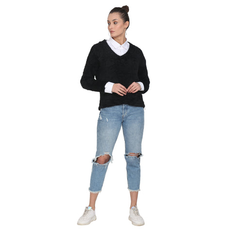 CAMEY Women Woolen v-Neck Sweater - Camey Shop