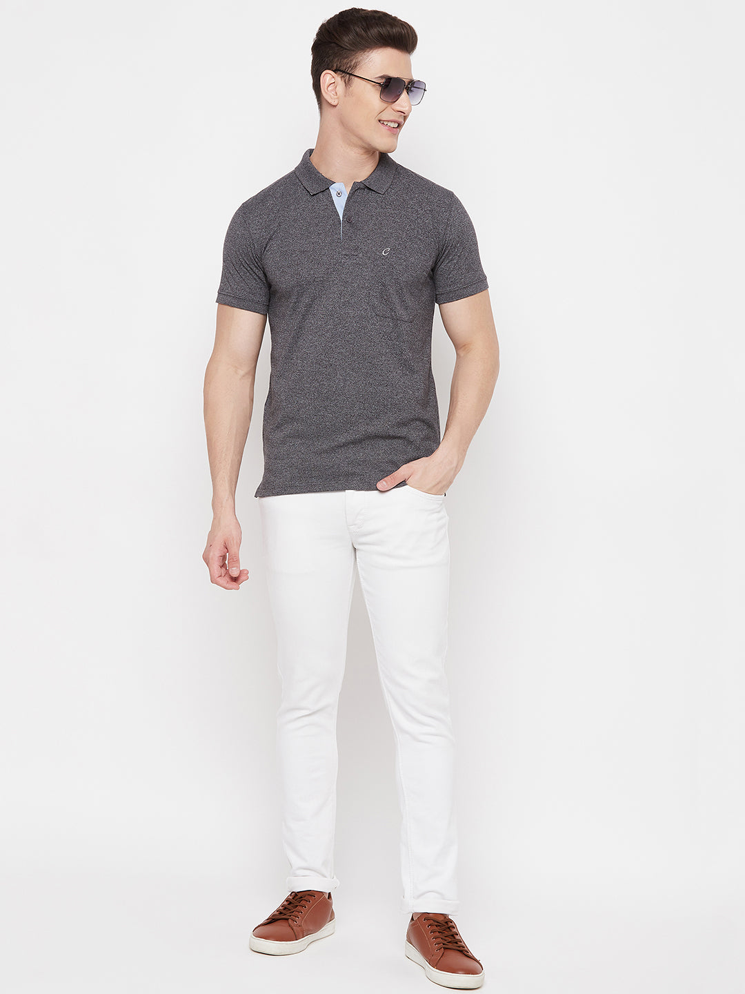 Men's Midnight Half Sleeves Cotton Polo T-Shirt - Camey Shop