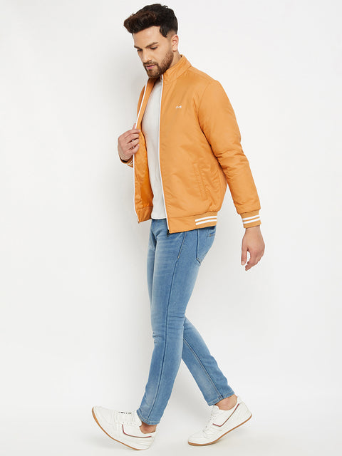 Mens Mustard Full Sleeve Zipper Jackets - Camey Shop