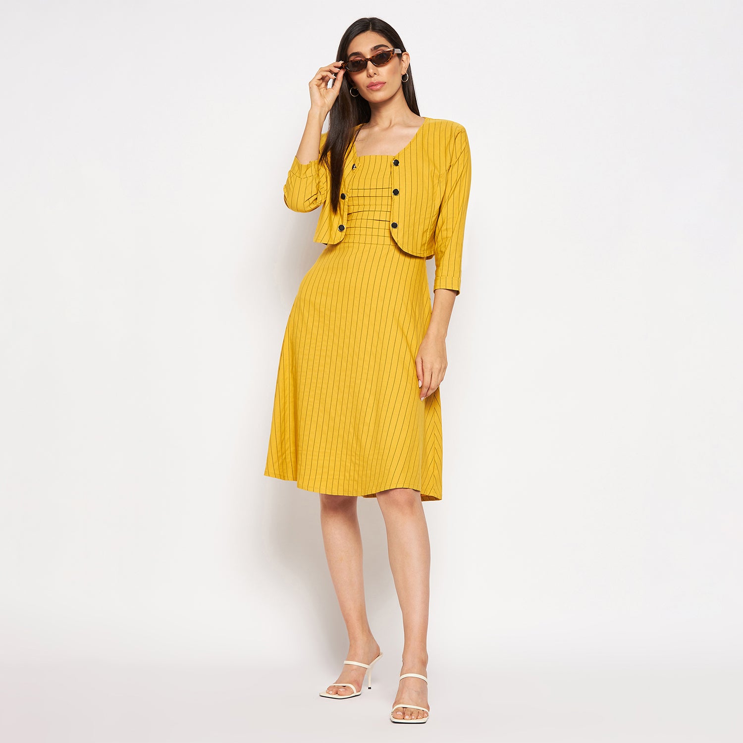 Camey Women Striped Cotton Dress - Camey Shop