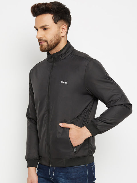 Mens Black Full Sleeve Zipper Jackets - Camey Shop