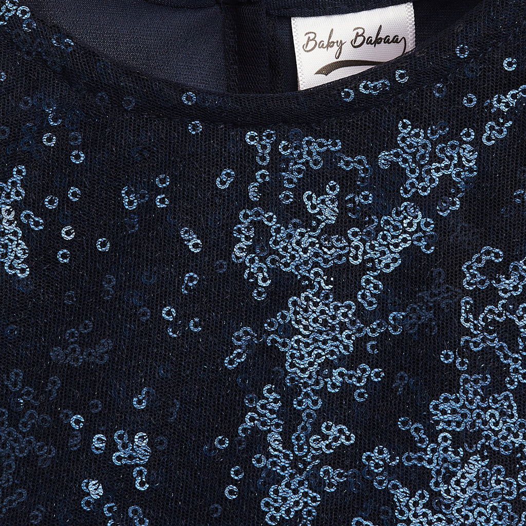 Navy Sequin Party Frock