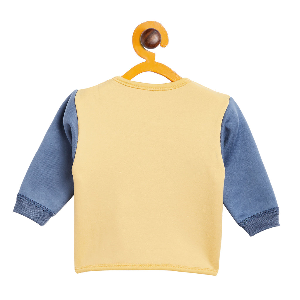 Infant Cotton Full Sleeves Front Open Sweatshirt with Pant Set - Camey Shop