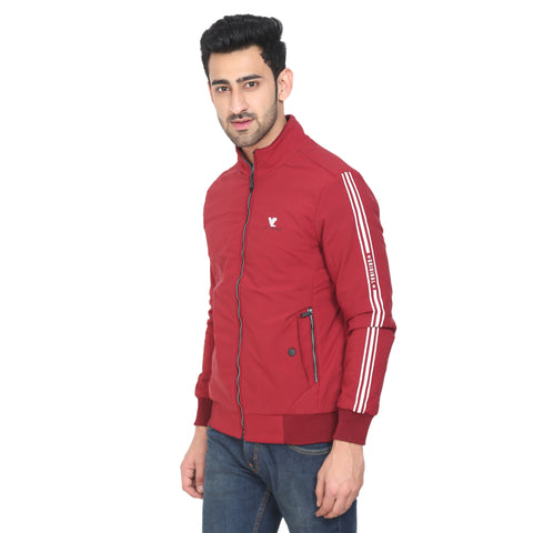 Mens Red Full Sleeve Zipper Jacket - Camey Shop