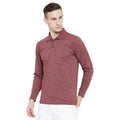 Men's Coffee Full Sleeves Cotton Polo T-Shirt - Camey Shop