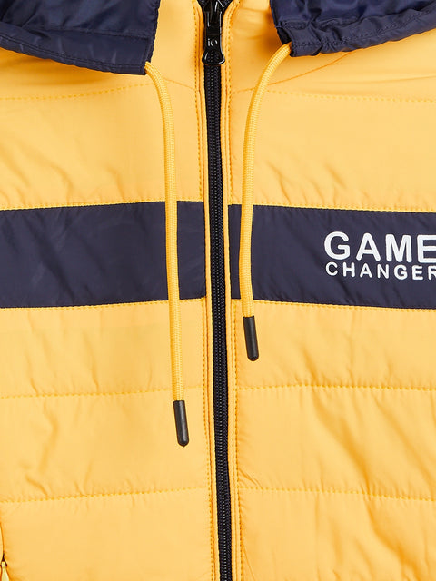 Kids Boys Regular Fit Hodded Bomber Jacket For Winter Wear - Camey Shop