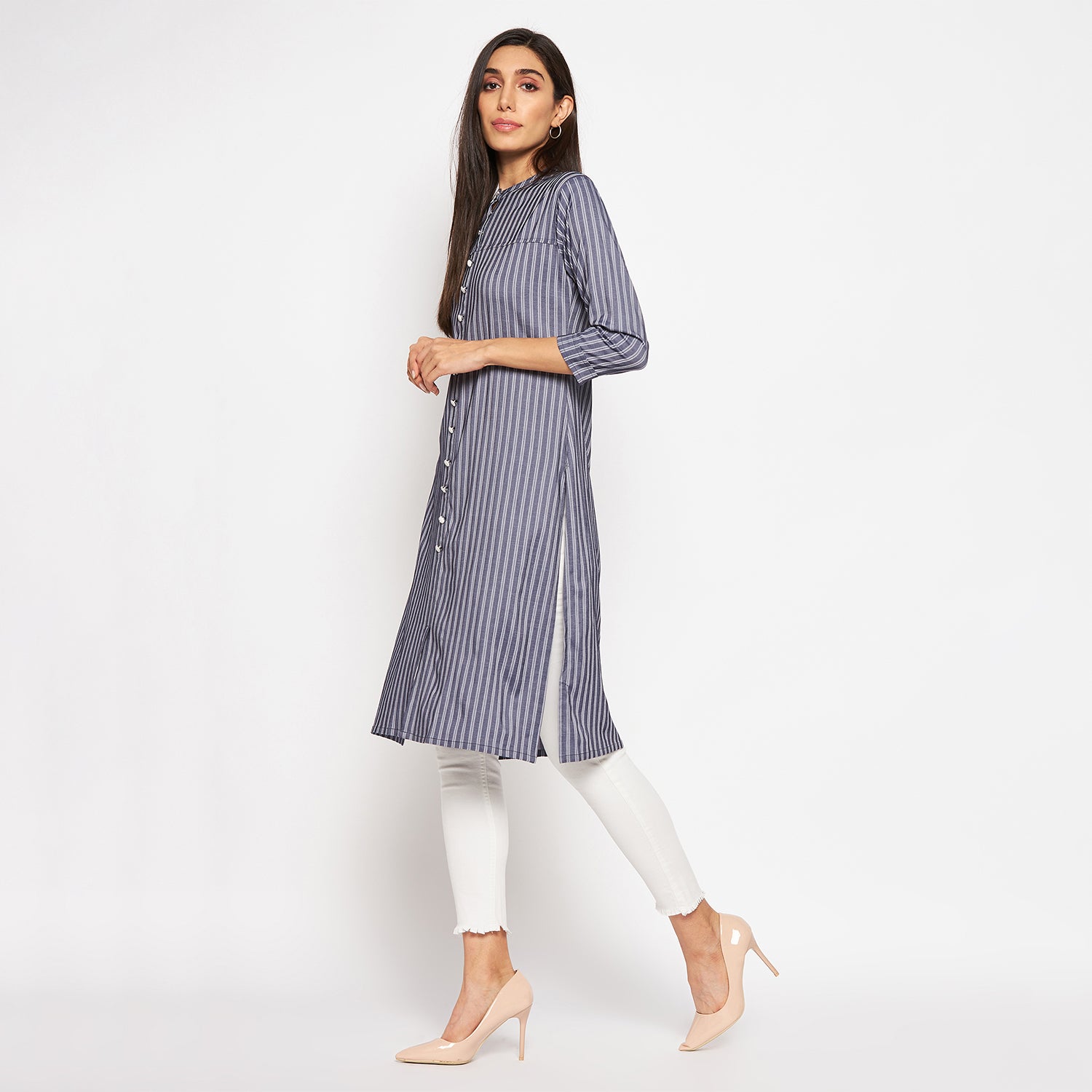 Camey Women Striped Straight Kurta - Camey Shop