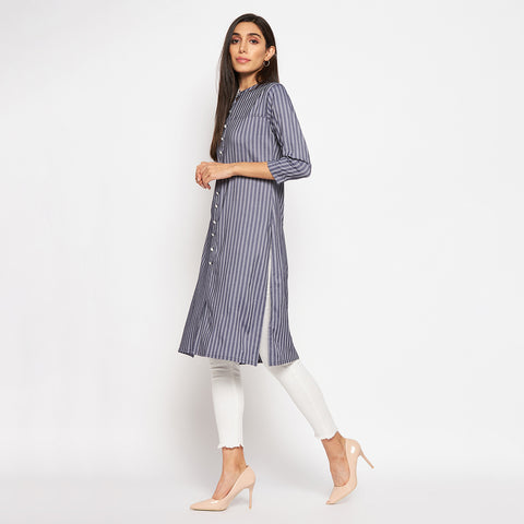 Camey Women Striped Straight Kurta - Camey Shop
