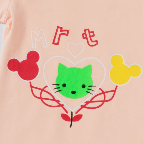 Camey Magenta Love Girls Half Sleeve Tshirt - Camey Shop