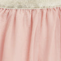 Fancy Peach with golden glitter foil Skirt with silver lurex elasticated waistband