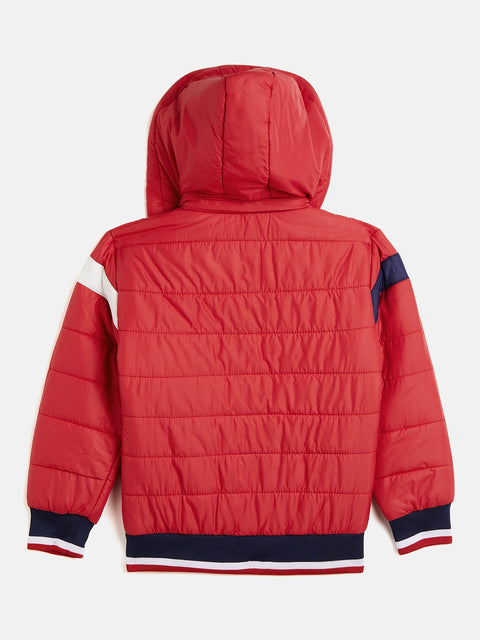 Kids Boys Regular Fit Hodded Bomber Jacket For Winter Wear - Camey Shop