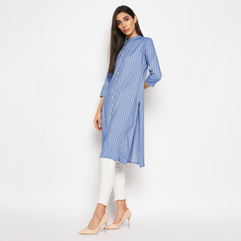 Camey Women Striped Straight Kurta - Camey Shop