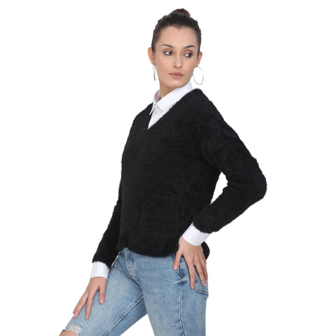 CAMEY Women Woolen v-Neck Sweater - Camey Shop