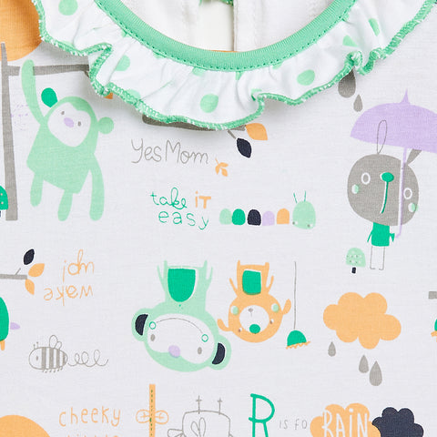 Girls Printed Cotton A-Line Dress/Frock - Camey Shop