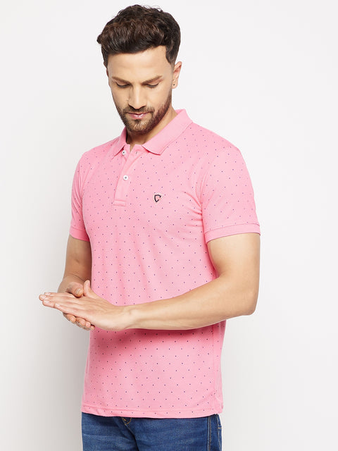 Camey Men's Printed Half Sleeves Cotton Front Button T-Shirt - Camey Shop